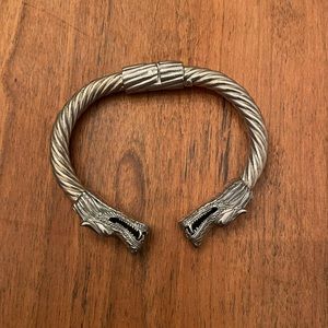 Samuel B Sterling Silver Balinese Design Dragon Bangle